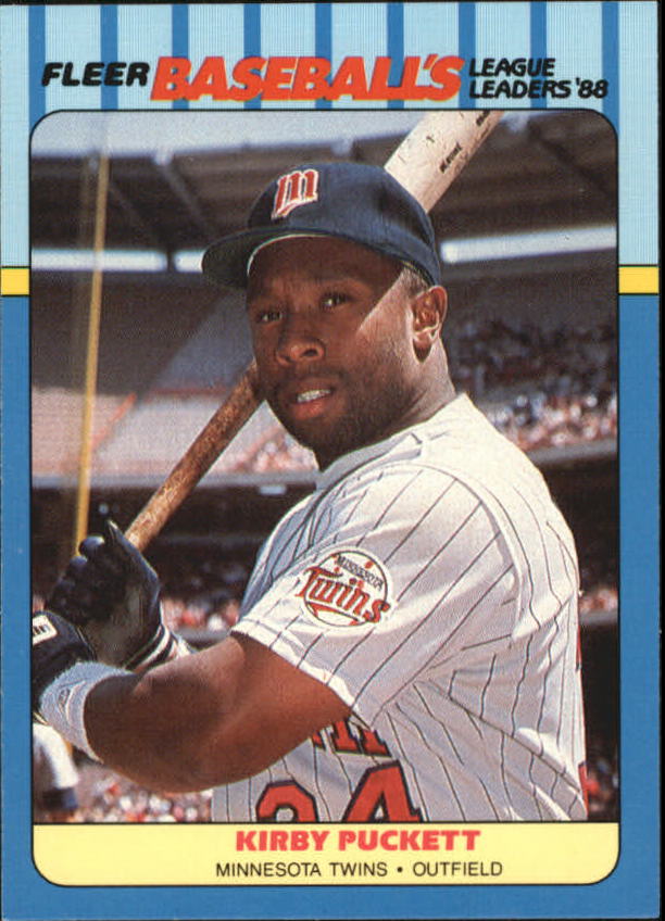 1988 Fleer League Leaders Baseball Cards       030      Kirby Puckett